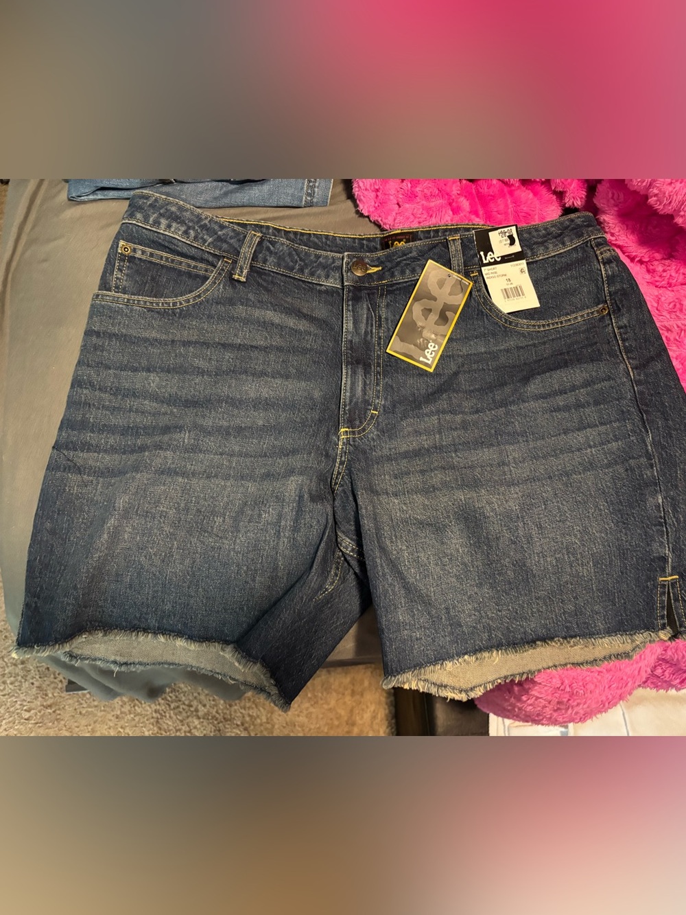 Lee Women's Dark Indigo Cutoff Denim Shorts